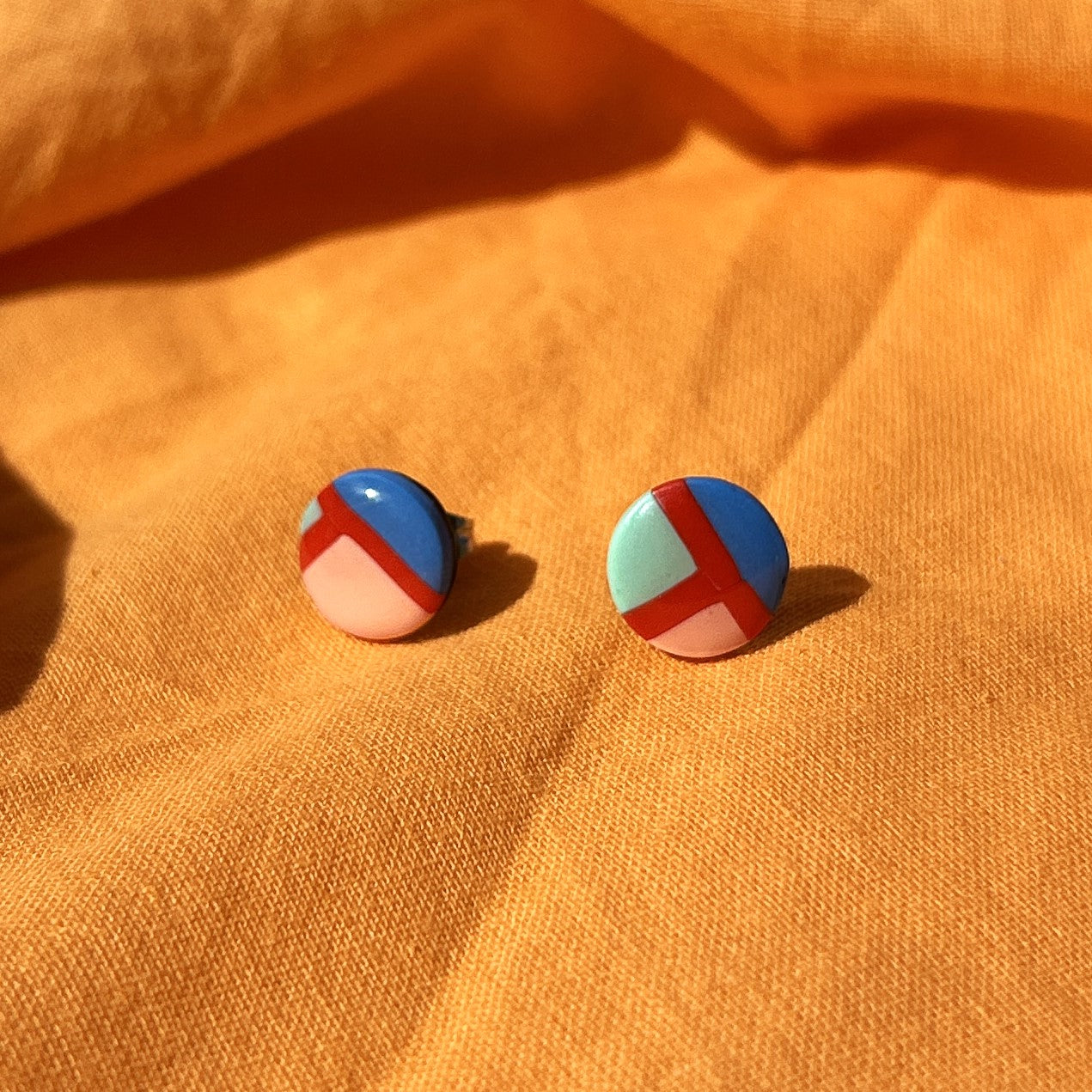 Trixie Round Stud Earrings
