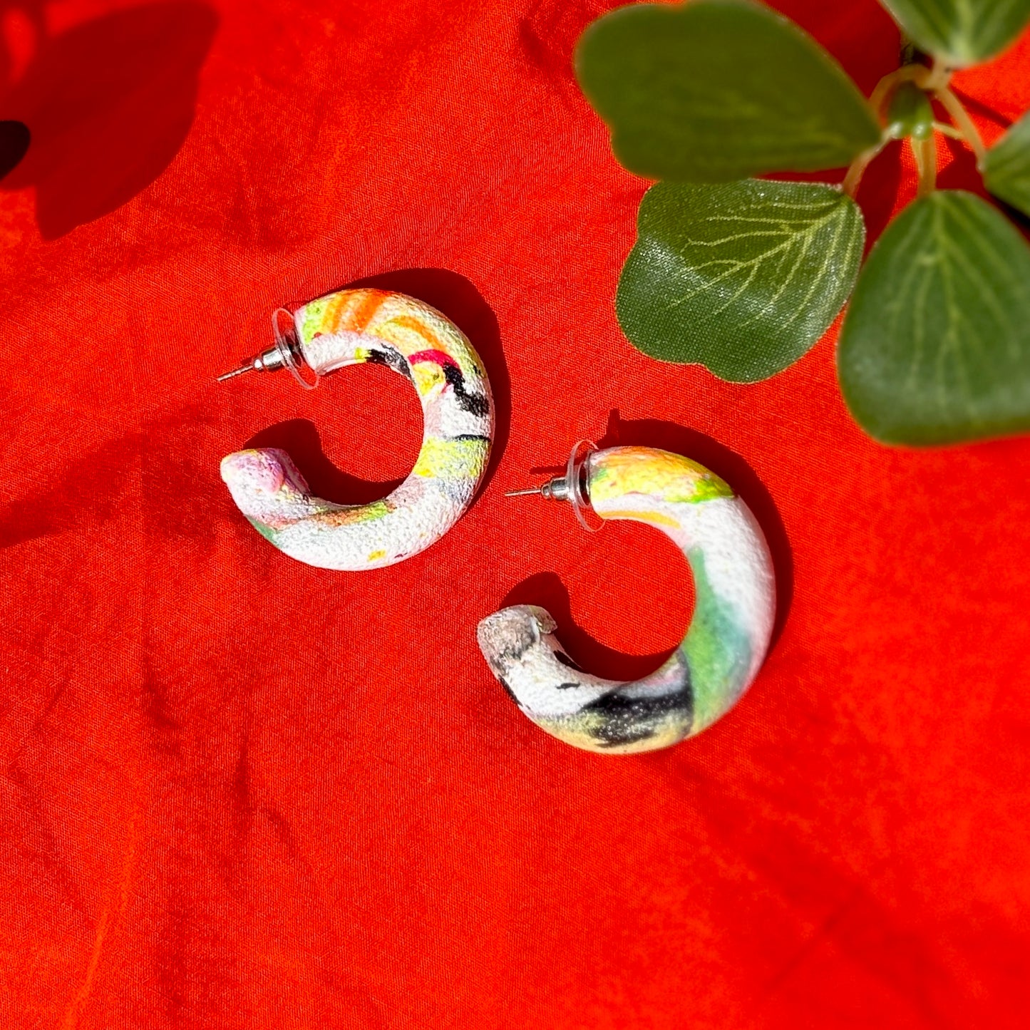 Graffiti Hoop Earrings Colourful Hoops Brisbane Jewellery Earrings