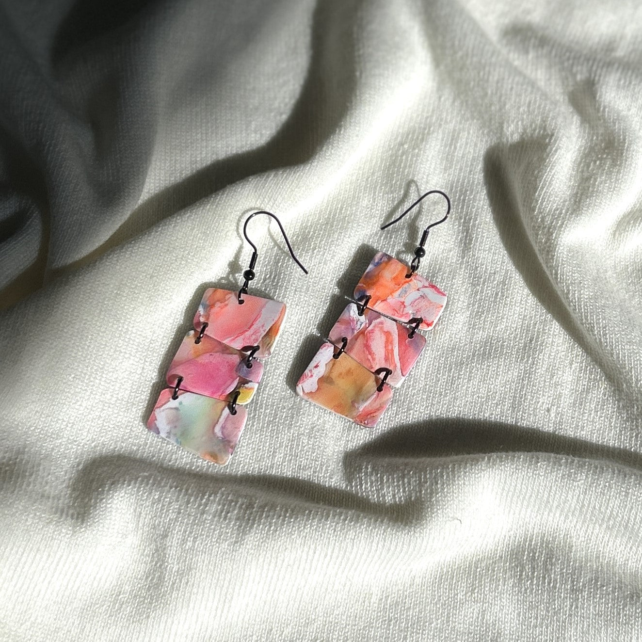 Pink Clouds Dangle Earrings