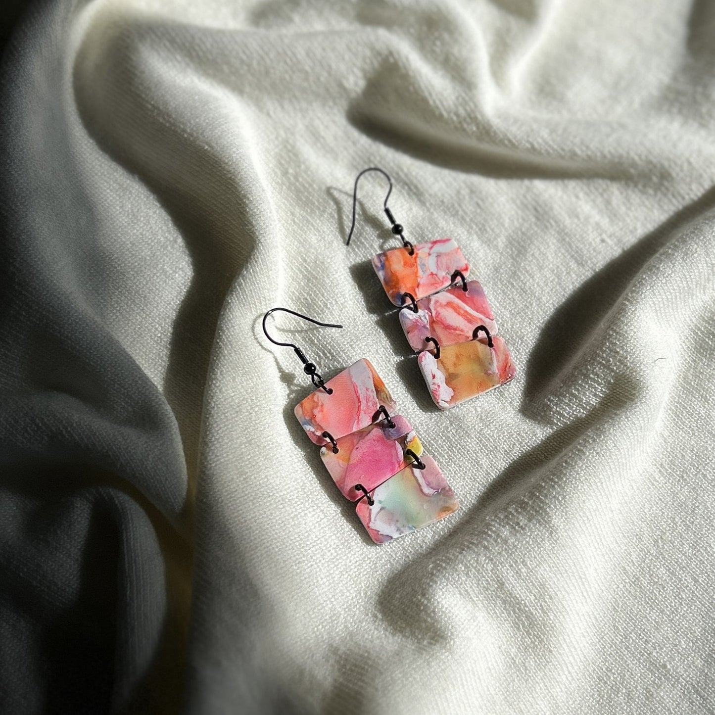 Pink Clouds Dangle Earrings