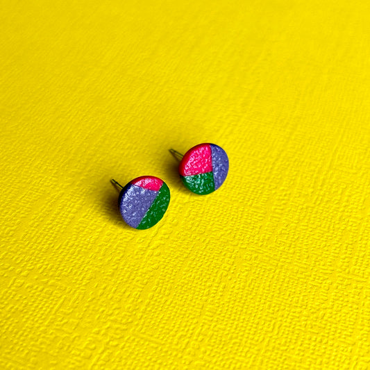 Purple Round Studs